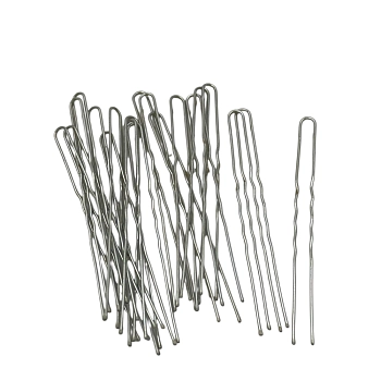Шпильки для волос волна серебро 8см 20шт 