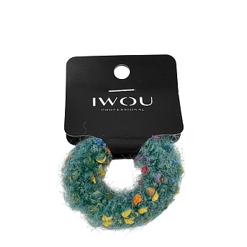 Резинка для волос Меланж зеленая 1шт