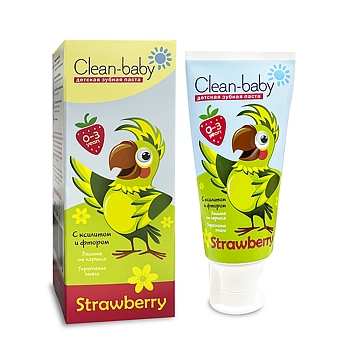 CLEAN-BABY Паста зубная детская от 0 до 3 лет со вкусом клубники / Clean-baby Strawberry 50 мл, фото 3
