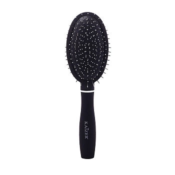 Расческа массажная, овальная, металлические зубцы