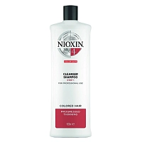 NIOXIN Шампунь очищающий для химически обработанных, заметно редеющих волос, Система 4, 1000 мл, фото 1