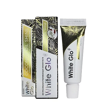 WHITE GLO Паста зубная отбеливающая с кокосовым маслом / White Glo 24 гр, фото 2