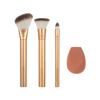 ECOTOOLS Набор кистей и спонж для макияжа / Precious Metals Face Blend + Sculpt Set, фото 2