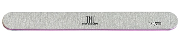 TNL PROFESSIONAL Пилка узкая высококачественная для ногтей 180/240, серая (в индивидуальной упаковке)