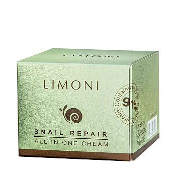 LIMONI Крем восстанавливающий для лица с экстрактом секреции улитки / Snail Repair All In One Cream 50 мл, фото 3