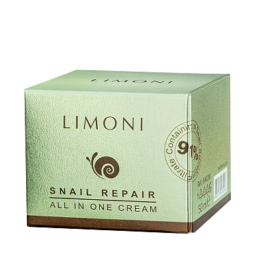 LIMONI Крем восстанавливливающий для лица с экстрактом секреции улитки / Snail Repair All In One Cream 50 мл