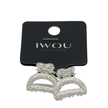 Краб для волос малый Луна в серебре 2,5*2см 2шт