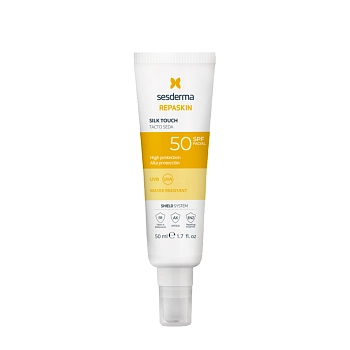 Средство солнцезащитное с нежностью шелка для лица SPF50 / REPASKIN SILK TOUCH Facial sunscreen 50 мл