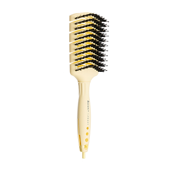Щетка для волос, натуральная щетина, нейлоновый штифт, 11 рядов / DEWAL PRO LEGACY