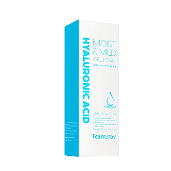 FARMSTAY Гель-пенка для лица с AHA-кислотами и гиалуроновой кислотой / Hyaluronic Acid Moist & Mild Gel Foam 200 мл, фото 2