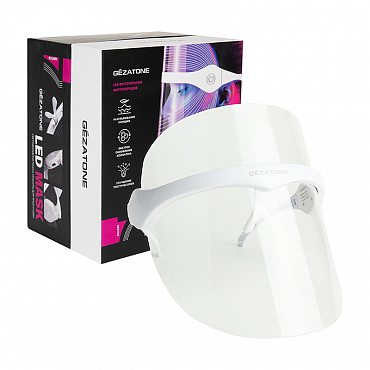 GEZATONE Маска светодиодная LED для омоложения кожи лица и шеи с 7 цветами m1030