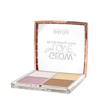 ALVIN D'OR Хайлайтер пудровый / GLOW in LOVE 3D Highlightting Palette 20 гр, фото 2