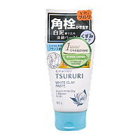 Пенка-скраб для глубокого очищения кожи с французской белой глиной и японским маннаном / TSURURI 120 г, BCL