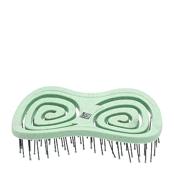 Щетка массажная с нейлоновым штифтом, форма бабочка, зеленая / Eco-Friendly