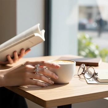 IWOU PROFESSIONAL Кольцо Бантик со стразами, фото 2