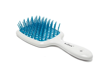 KAIZER Расчёска массажная, вентиляционная Имидж, пластик, цвет бело-синий, фото 5