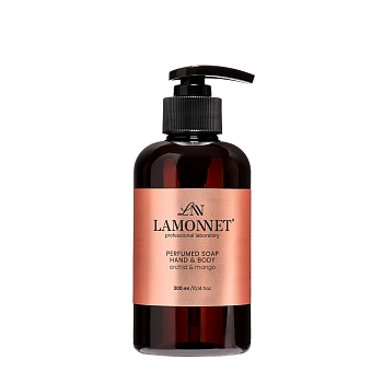 Мыло жидкое парфюмированное для рук и тела, орхидея и манго / LAMONNET 300 мл