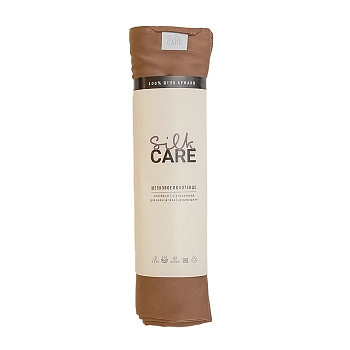 SILK CARE Полотенце шелковое для волос и тела шоколадное 120х60 см / Silk Care, фото 1