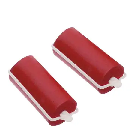 DEWAL BEAUTY Бигуди резиновые красные, d 22x70 мм 10 шт - 1