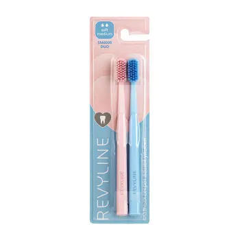 REVYLINE Набор зубных щёток, розовая+голубая / SM6000 DUO Pink + Blue 2 шт, фото 1