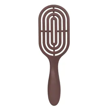 SOLOMEYA Расческа массажная для волос с натуральной щетиной, коричневая / Hair Brush with natural boar bristle Brown, фото 3