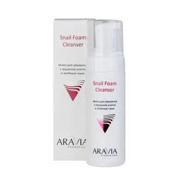 ARAVIA Professional Пенка для умывания с муцином улитки и зелёным чаем / Snail Foam Cleanser 160 мл, фото 4