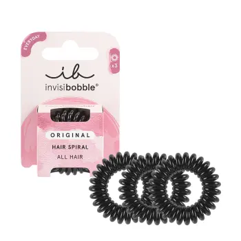 Резинка-браслет для волос / invisibobble ORIGINAL True Black (в картоне)