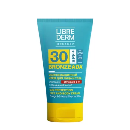 LIBREDERM Крем солнцезащитный SPF30 с омега 3-6-9 и термальной водой / BRONZEADA 150 мл - 1
