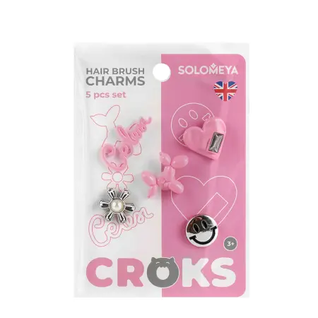 SOLOMEYA Набор украшений для расчески, Классика / Set of charms for hair brush, Classic design 5 шт - 1