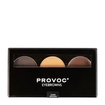 PROVOC Набор теней для бровей, 04 темно-коричневый / EYEBROWNS Brow Palette 3,9 гр, фото 1