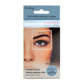 Краска-хна в капсулах для бровей с эффектом татуажа, темно-коричневый / Eyebrow Tint Dark Brown 4 шт