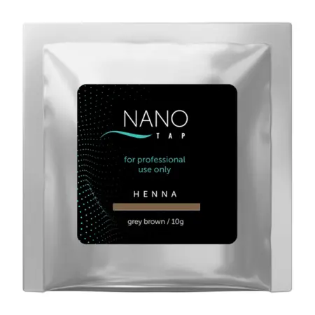 NANO TAP Хна для бровей в саше, серо-коричневый / NanoTap grey brown 10 гр - 1