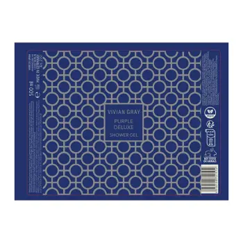 VIVIAN GRAY Гель для душа, роскошный-фиолетовый / Vivian Gray Geometrical Shower Gel Purple Deluxe 500 мл, фото 2