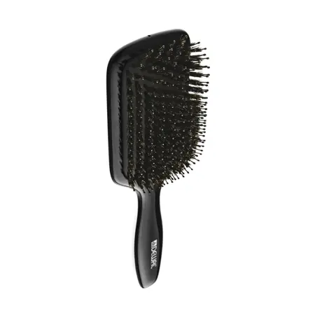 DEWAL PROFESSIONAL Щетка массажная Black лопата деревянная, натуральная щетина, пластиковый штифт, 11 рядов - 1