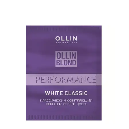 OLLIN PROFESSIONAL Порошок осветляющий классический белого цвета / White Classic BLOND PERFORMANCE 30 гр - 1