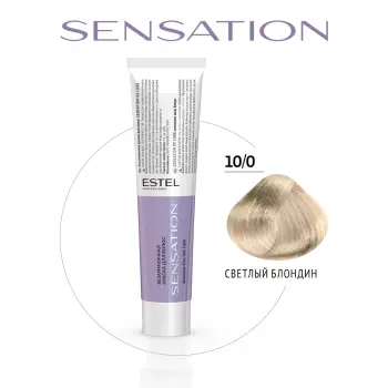 ESTEL PROFESSIONAL 10/0 краска безаммиачная для волос, светлый блондин / Sensation De Luxe 60 мл, фото 2