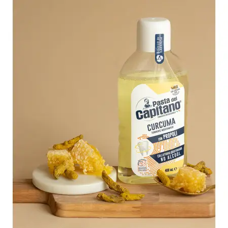PASTA DEL CAPITANO Ополаскиватель для полости рта комплексная защита Куркума и Прополис / Teeth and Gums Protection Turmeric & Propolis 400 мл - 2
