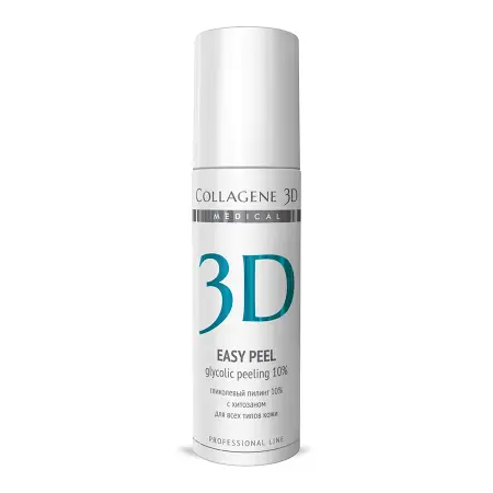 MEDICAL COLLAGENE 3D Гель-пилинг с хитозаном, на основе гликолевой кислоты 10% (pH 2,8) / Easy Peel 130 мл проф. - 2