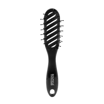 Щетка продувная профессиональная для укладки волос феном, черная / TUNNEL HAIR BRUSH