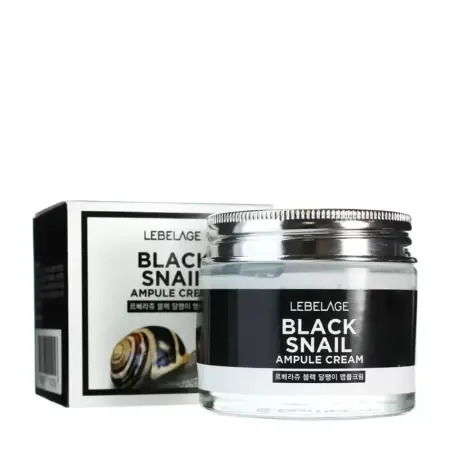 LEBELAGE Крем ампульный для лица с муцином чёрной улитки / Lebelage Ampule Cream Black Snail 70 мл - 2