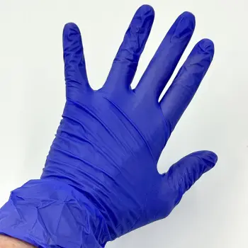 IWOU PROFESSIONAL Перчатки вин-нитр M фиолетовые/ Wally Plastic 100 шт, фото 3