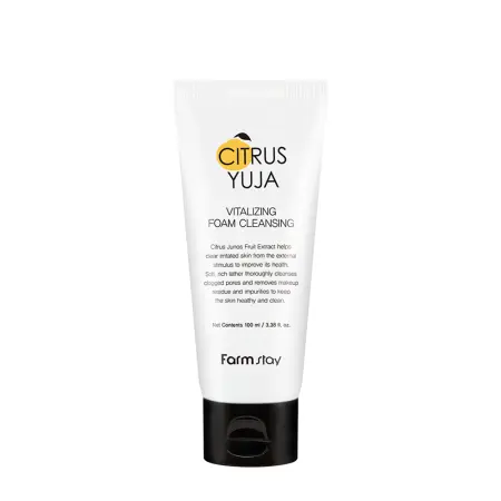 FARMSTAY Пенка витаминизирующая для лица с юдзу / Citrus Yuja Vitalizing Foam Cleansing 100 мл - 1