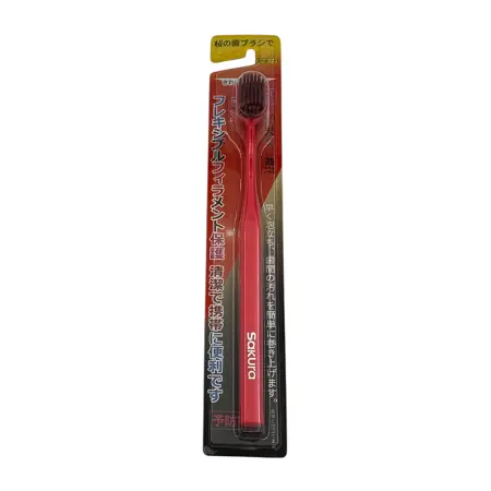 IWOU PROFESSIONAL Зубная щетка из древесного угля красная 0,15мм/FARRES Sakura - 1