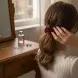 IWOU PROFESSIONAL Резинка для волос Каракуль бордо 1шт, фото 2