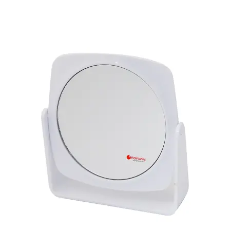 HAIRWAY Зеркало настольное, двухстороннее, белый пластик, 2-х кратное увеличение, 17х17,5 см / Hairway - 1