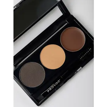 PROVOC Набор теней для бровей, 04 темно-коричневый / EYEBROWNS Brow Palette 3,9 гр, фото 3