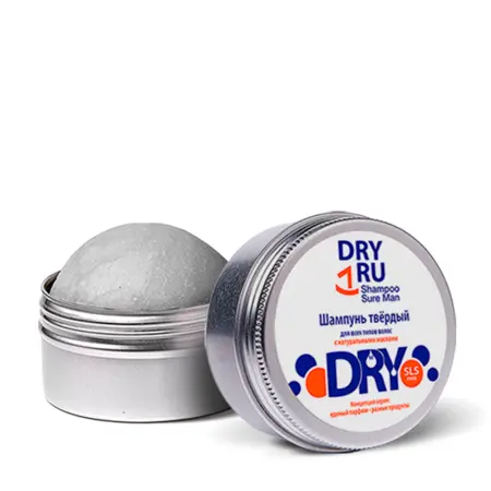 DRY RU Шампунь твердый с натуральными маслами для мужчин / Dry Ru Shampoo Sure Man 55 гр - 2