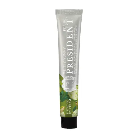 PRESIDENT Паста зубная фисташковое мороженое с мятой / PRESIDENT White & Yummy 100 RDA 75 гр - 1