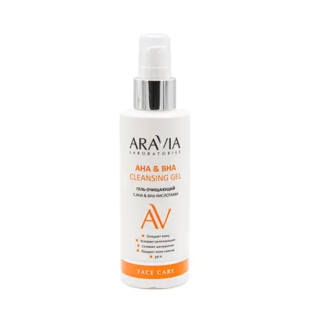 ARAVIA Professional Гель очищающий с АНА & ВНА кислотами / АНА & ВНА Cleansing Gel 150 мл - 1