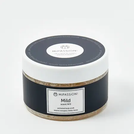 MIPASSIONcorp Скраб парфюмированный, вишня, миндаль, бобы тонка / Mild MiPASSiON 250 мл - 2